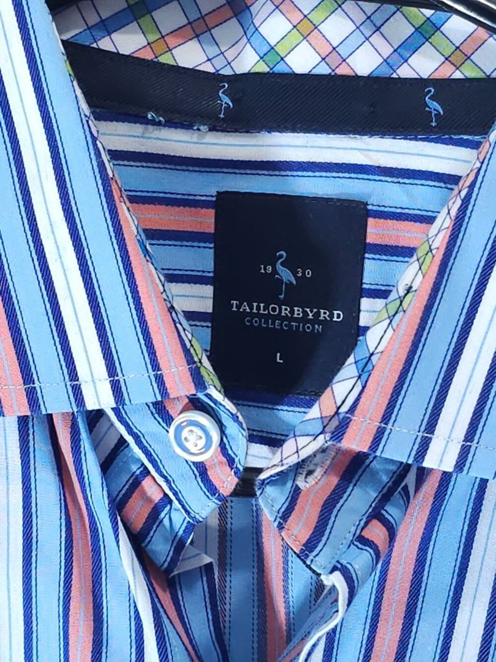 Tailorbyrd Collection Men's Striped Button-Up Shirt Size Large - Picture 3 of 10